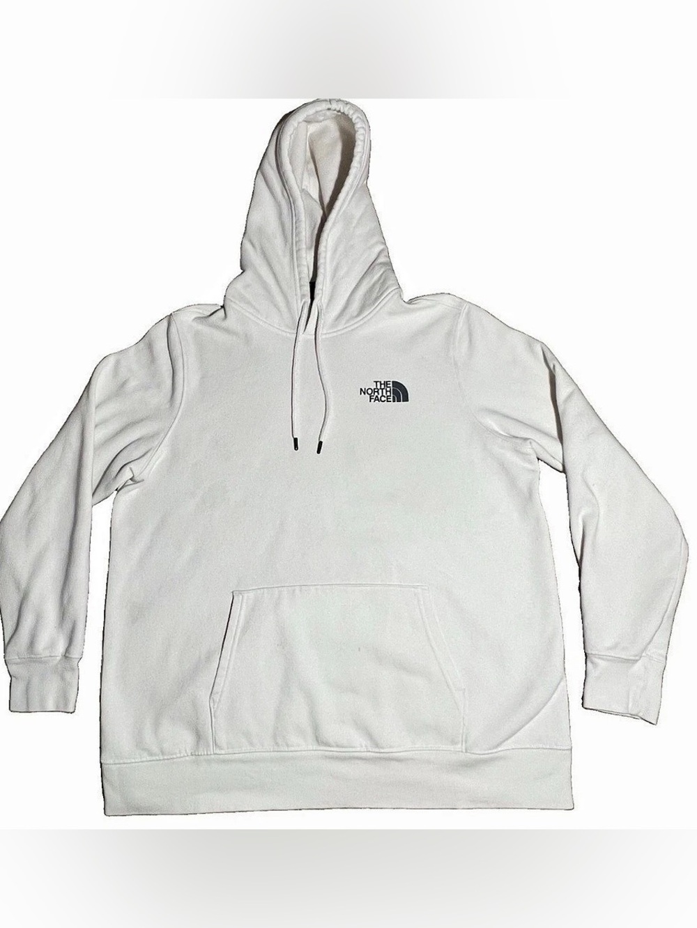 The North Face Women Fleece Hoodie White Pullover Sweatshirt Size XL